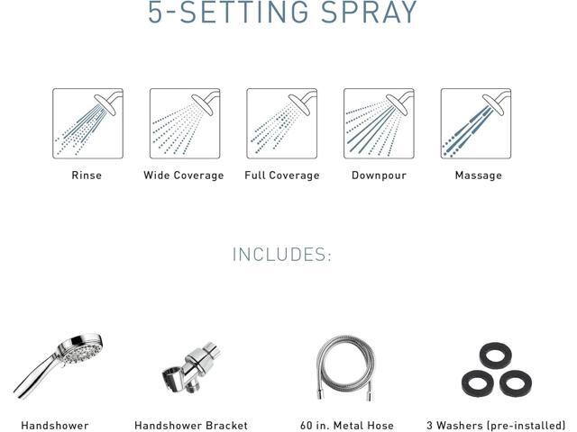 Moen Ignite Chrome Hand Held Shower Head Package With 2.5 GPM High Pressure Spray, 20091