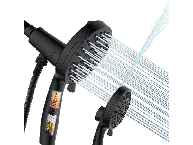 Filtered Shower Head with Handheld - 10 Spray Modes High Pressure Handheld Shower, With Filtered Spray Combo, Magnetic Connection Shower Head, With...