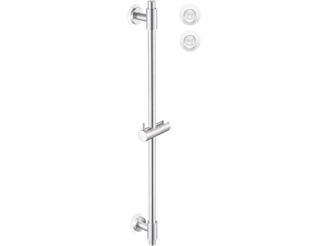 KES Shower Slide Bar 30-Inch with Adjustable Shower Head Holder, SUS 304 Stainless Steel Drill-free Mounted Shower Bar Brushed Finish, F209S78DF-BS