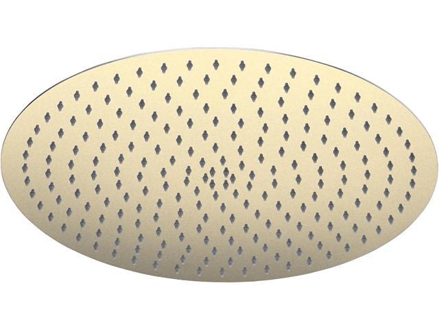 16 Inch Rainfall Shower Head, BSTIIU Stainless Steel Round Shower Head, Extra Large Ceiling Mount Shower Heads, Brushed Gold