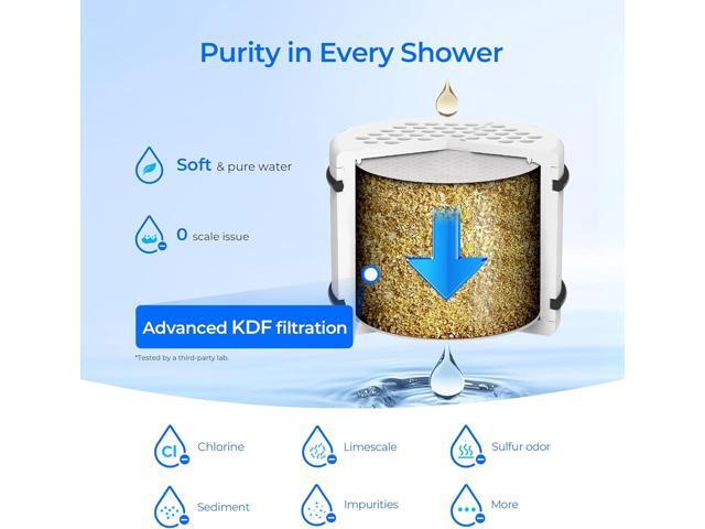 Waterdrop WHR-140 Shower Filter Replacement for Culligan WHR-140, WSH-C125, ISH-100, HSH-C135, Shower Head Water Filter, with Advanced KDF...