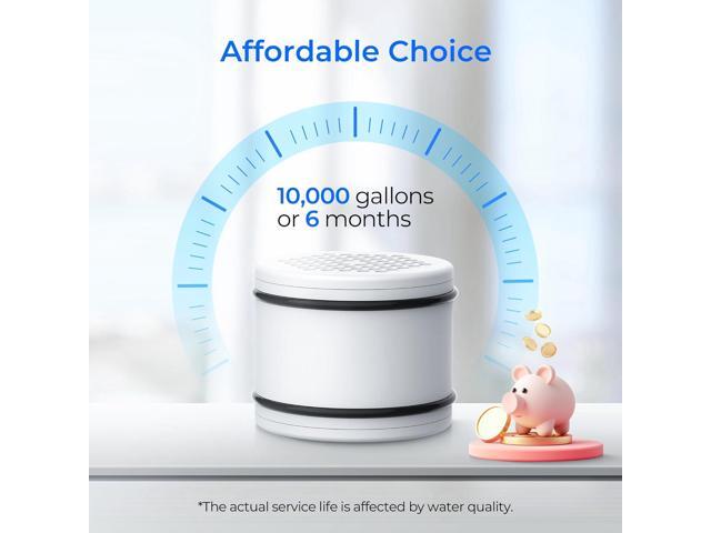 Waterdrop WHR-140 Shower Filter Replacement for Culligan WHR-140, WSH-C125, ISH-100, HSH-C135, Shower Head Water Filter, with Advanced KDF...