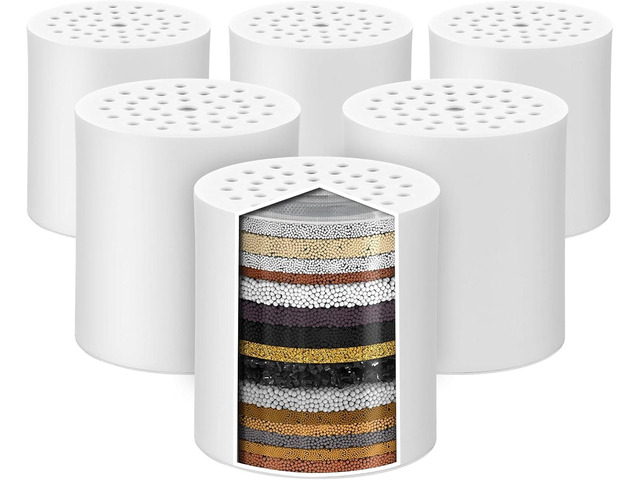 6 Pack 20 Stage Shower Filter Replacement by Cenipar Shower Cartridge Filter, Shower Head Filter Refill with Vitamin C Shower Head Replacement...
