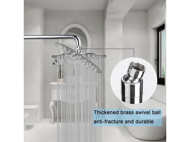 Rain Shower Head, Katezon High Flow Rainfall Showerhead Stainless Steel, Bathroom Waterfall Shower Universal Wall Ceiling Mount (16'', Chrome)