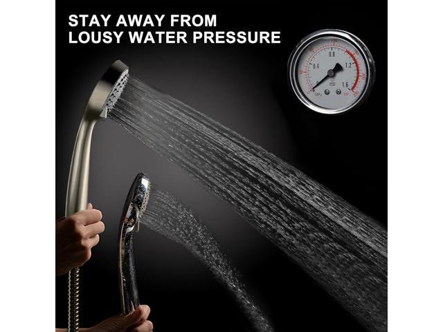 YOO. MEE High Pressure Handheld Shower Head with Powerful Shower Spray against Low Pressure Water Supply Pipeline, Multi-functions, w/ 79'' Hose,...