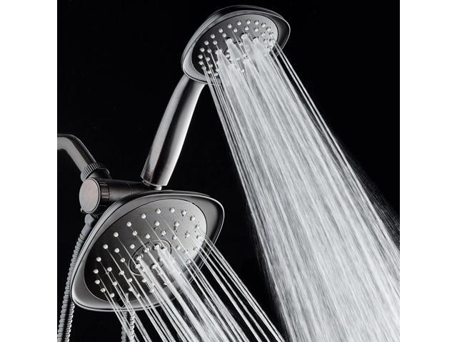 AquaDance Luxury Square High-Pressure Giant 7.3' Rain Shower Head/Handheld Spa Combo. Extra-Long 72' Stainless Steel Hose, 3-way Flow Diverter,...