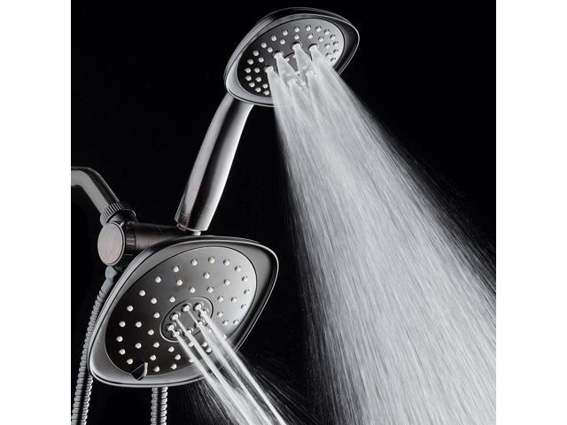 AquaDance Luxury Square High-Pressure Giant 7.3' Rain Shower Head/Handheld Spa Combo. Extra-Long 72' Stainless Steel Hose, 3-way Flow Diverter,...