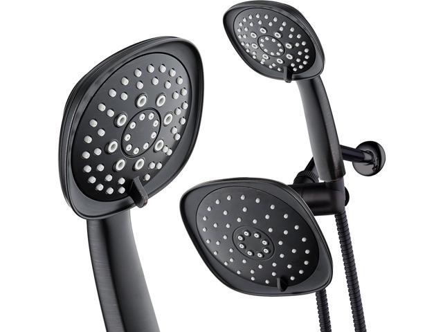 AquaDance Luxury Square High-Pressure Giant 7.3' Rain Shower Head/Handheld Spa Combo. Extra-Long 72' Stainless Steel Hose, 3-way Flow Diverter,...