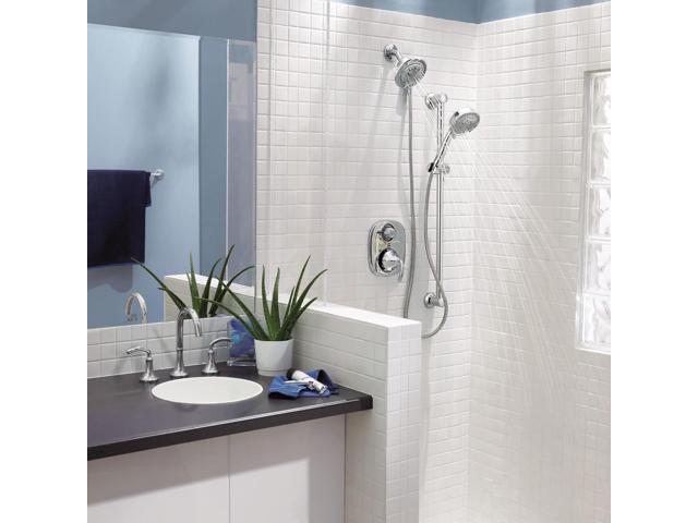 Moen Eco-Performance Chrome Four-Function Removable Handheld Showerhead with 69-Inch-Long Hose and Wall-Mounted Slide Bar, 3667EP