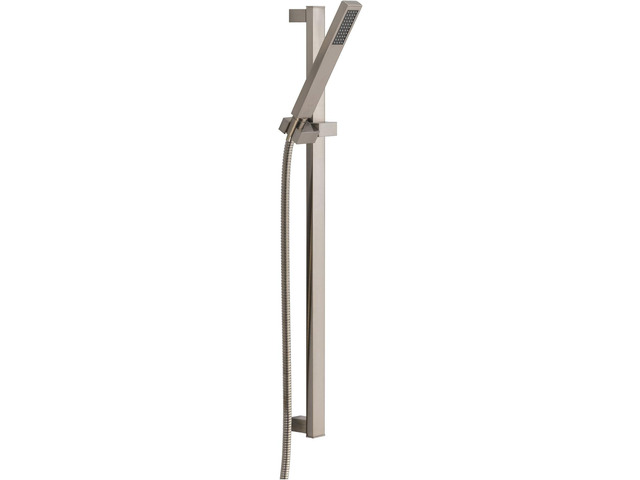 Delta Faucet Vero Single-Spray Touch-Clean Wall-Mount Slide Bar Hand Held Shower with Hose, Stainless 57530-SS