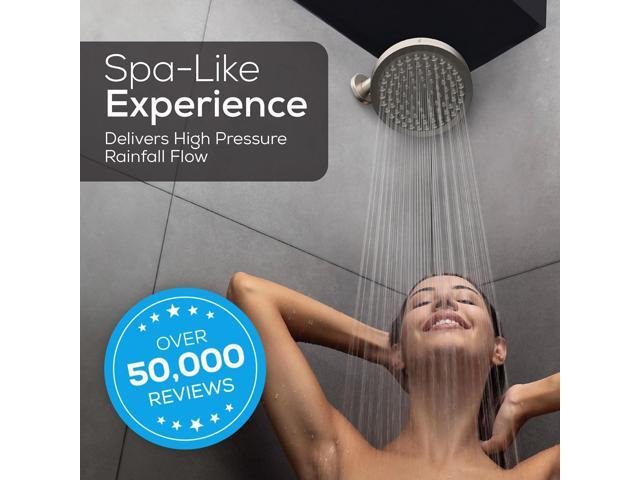 SparkPod Shower Head - High Pressure Rain - Premium Quality Luxury Design - 1-Min Install - Easy Clean Adjustable Replacement for Your Bathroom...