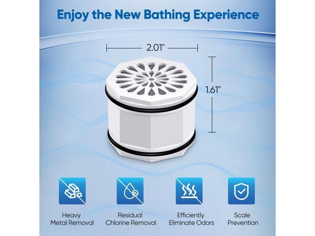 PUREPLUS WHR-140 Shower Head Filter Cartridge, Replacement for Culligan WSH-C125, HSH-C135, ISH-100, HSH-BN135, S-H200-C, S-H200-BN, S-W100-C...
