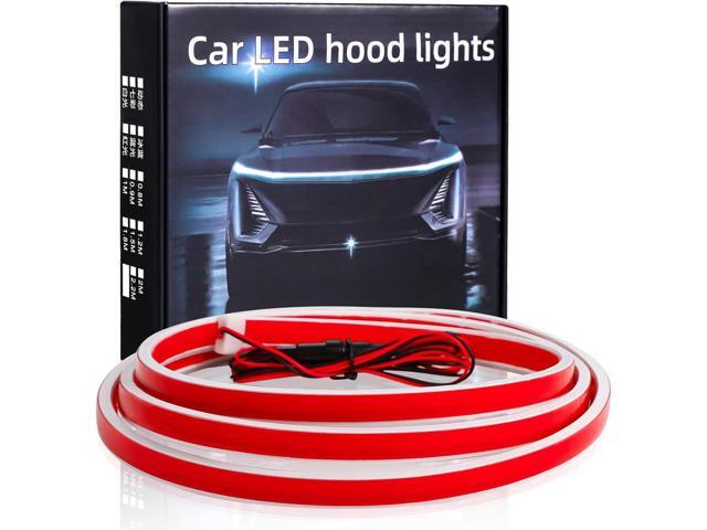 70 Inch Car Hood Light Strip, Dynamic LED DRL Daytime Running Light with Scan Start-up, 12V Flexible Waterproof Exterior Strip for Car, Truck, SUV,...