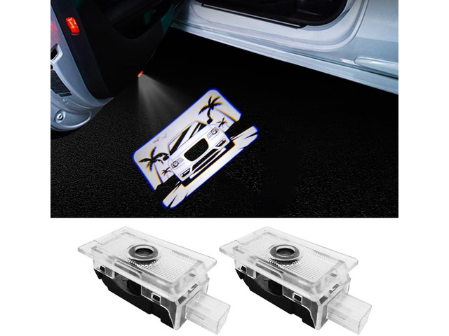 uuakarin 2PCS Car Door Logo Projector Lights Compatible with 300 300C 300S 2005- Present LED Ghost Shadow Light Laser Puddle Lamp Accessories (Miami)