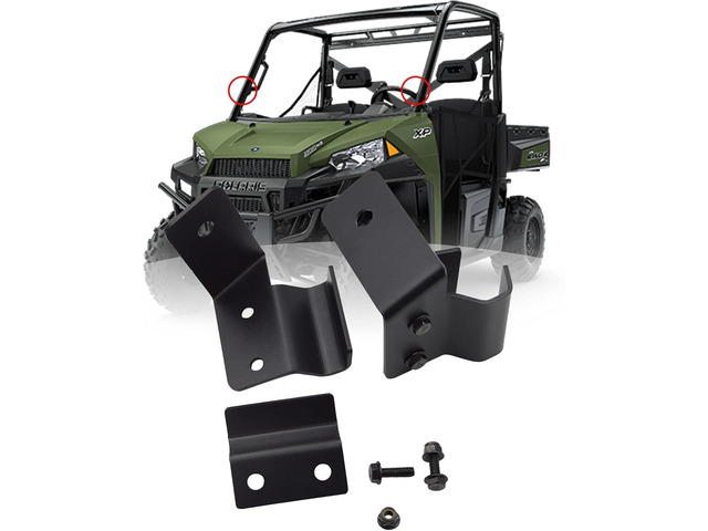 Wsays Front Side Pillar Light Mount Pro-fit Cage Fit for Polaris Ranger