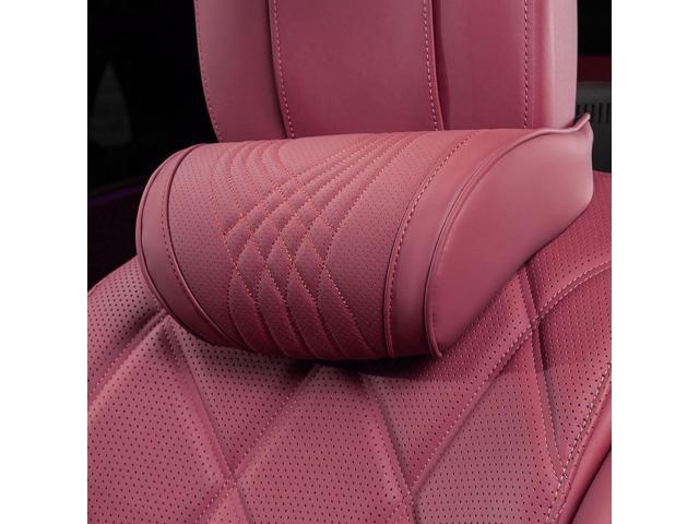 Car Headrest Memory Foam Neck Pillow for Driving with Leather Cover Soft Comfortable Seat Head Pillow Cushion for Most Cars SUV Sedan Home Office...