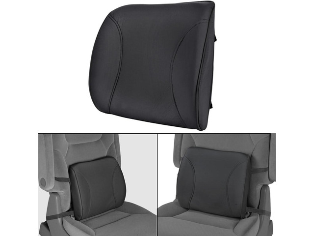 BDK BS-300-BK Durable Foam Lumbar Support 3D Balanced Firmness Cushion-Lower Back Pain Relief-Best for Office Chair, Car Seat, Recliner, Black