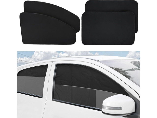 XCBYT Car Window Shades - 4 Pack Car Priavcy Curtains - Side Window Sun Shades for Baby - 99% Light Block Window Covers for Camping Napping...