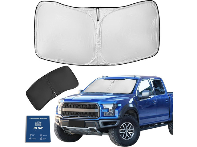 for Ford F150 F-150 F250 F350 F450 2015-2020 Sunshade Sun Shade Windshield Cover - 4 Layers Front Window Shade 240T Retractable Custom Sun Visor...