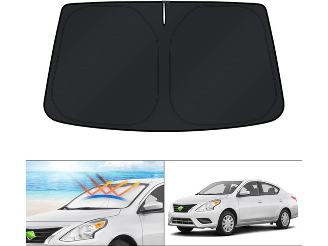 KUST Windshield Sun Shade for 2012-2018 Nissan Versa Sunshade Window Sun Visor Protector Foldable Blocks UV Rays Keep Your Car Cooler