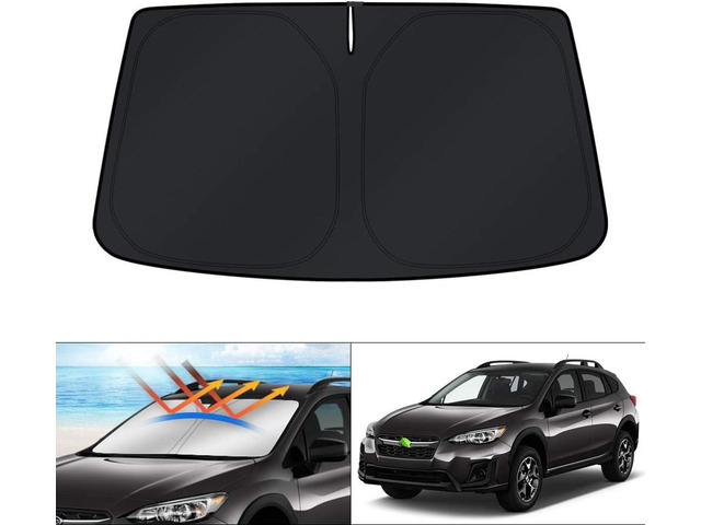 KUST Windshield Sun Shade for 2012-2017 Subaru Crosstrek/XV 2018-2023 Subaru Crosstrek Sunshade Foldable Sun Visor Protector Blocks UV Rays Keep...