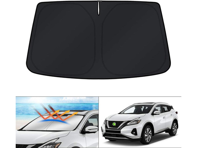 KUST Custom Fit Windshield Sun Shade for Nissan Murano Accessories 2015-2024 Sunshade Sun Visor Protector Foldable Blocks UV Rays Keep Your Car Cooler