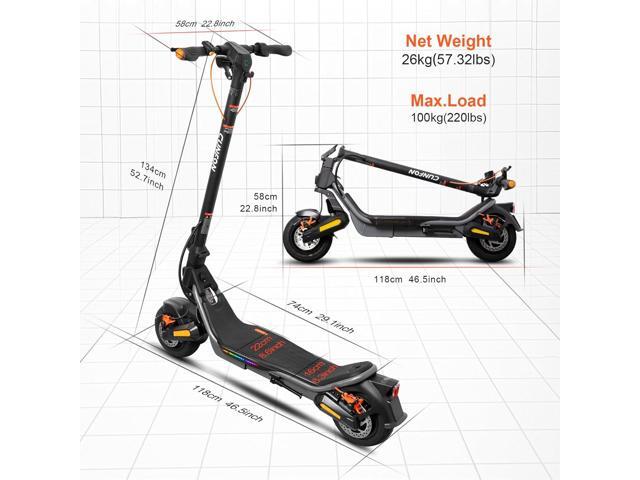 CUNFON RS500 Electric Scooter Adults- Foldable, 25 MPH, 25-35 Miles Range, 9.5' Tubeless Tires, 264lbs Load, Fingerprint Unlock,App Control,...