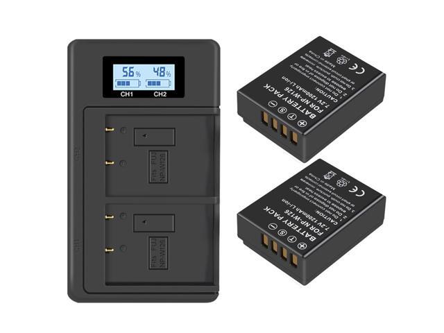 CITYORK NP-W126 W126S Camera Bttery and Dual Charger for Fujifilm X-T20 XT20 X100F X-H1 XH1 X-A5 XA5 X-A20 XA20 X-E3 XE3 X-T3 X-T30