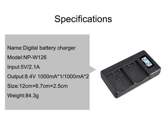 CITYORK NP-W126 W126S Camera Bttery and Dual Charger for Fujifilm X-T20 XT20 X100F X-H1 XH1 X-A5 XA5 X-A20 XA20 X-E3 XE3 X-T3 X-T30