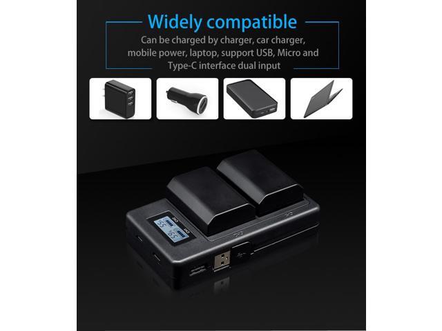 CITYORK NP-FZ100 NP FZ100 NPFZ100 Battery+LCD Dual USB Charger for Sony Alpha A7III A7R III A9 Alpha 9 A7R3 A6600 ZV-E1 Camera 2280mAh
