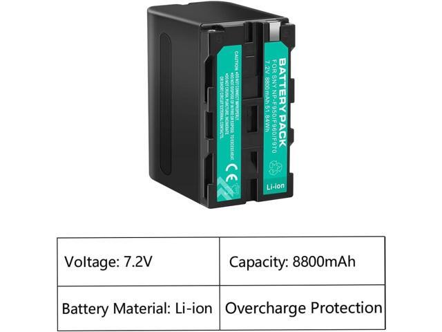 CITYORK 2 Pack NP-F970 Battery Charger Set for Sony F960, F950, F930, F750, F770, F550, F530, F330 CCD-SC55, TR516, TR716, TR818, TR910, TR917,7.2V...