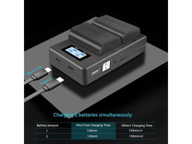 CITYORK LP-E6 LP-E6N (2-Pack 2000mAh) Replacement Battery and Rapid Dual USB Battery Charger for Canon EOS 5D Mark II/III/IV, 5DS, 5DS R, 6D, 7D,...