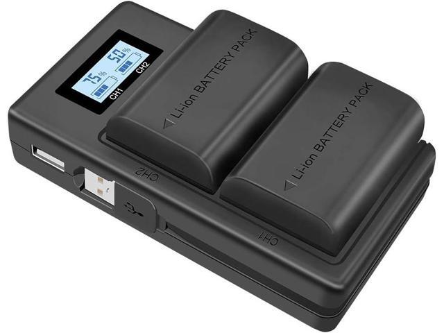 CITYORK LP-E6 LP-E6N (2-Pack 2000mAh) Replacement Battery and Rapid Dual USB Battery Charger for Canon EOS 5D Mark II/III/IV, 5DS, 5DS R, 6D, 7D,...