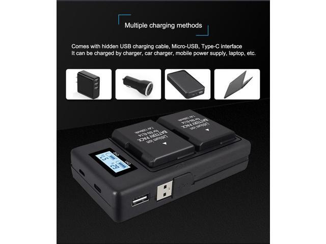 CITYORK 2 Pack ENEL14 EL14a Batteries with USB LCD Smart Charger for Nikon D3100 D3200 D3300 D5100 D5500 D5300 P7000 P7700 P7800