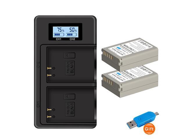 CITYORK BLN-1 BLN 1 PS-BLN1 Battery with Dual USB charger for Olympus OM-D E-M1 E-M5 Mark II PEN-F E-P5 EM1 EM5 PENF EP5