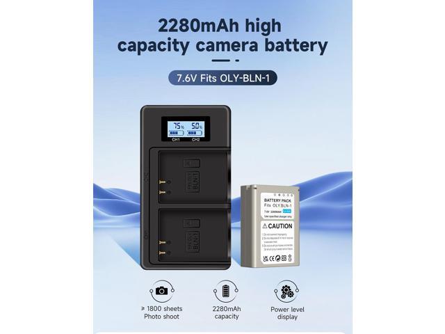CITYORK BLN-1 BLN 1 PS-BLN1 Battery with Dual USB charger for Olympus OM-D E-M1 E-M5 Mark II PEN-F E-P5 EM1 EM5 PENF EP5