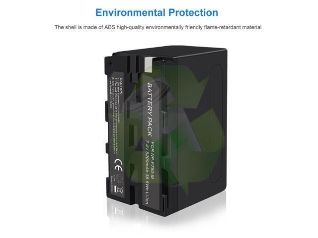 CITYORK NP-F750 NP-F770 Li-ion Camera Battery for Sony NP F970 F960 F550 F570 QM91D CCD-RV100 TRU47E,5200mAH