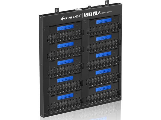 100 Bay AA Battery Charger High LCD Smart for KTV 1.2v NIMH Double A Rechargeable Batteries Bulk with Discharge Function