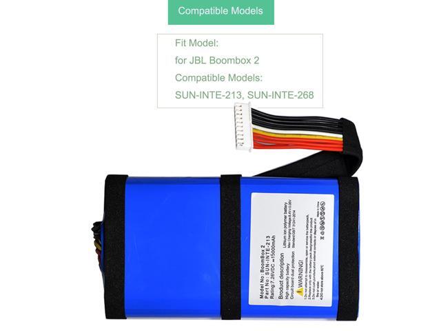CITYORK Replacement Battery for JBL Boombox 2 Speaker, SUN-INTE-213,SUN-INTE-268,15000mAh/7.4V