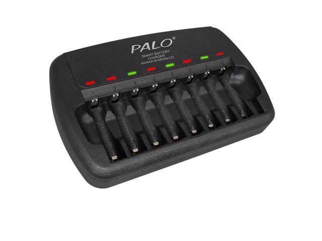 CITYORK 8 Bay AA AAA Battery Charger Independent Slot for 1.2V Double A and Triple A Ni-MH Rechargeable Batteries