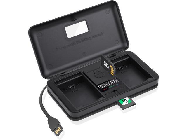 CITYORK NP-FZ100 LCD Multi-Functional Battery Charger Case for Sony BC-QZ1 Charger, Alpha FX3, FX30, A1, A7C, A9, A9 II, A7R III, A7R IV, A7S III,...