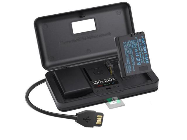 CITYORK EN EL14 Card Reading Multifunction Battery Charger Case with 2 Pack EN-EL14A 7.4V 1500mAh Batteries for Nikon D3100, D3200, D3300, D3400,...