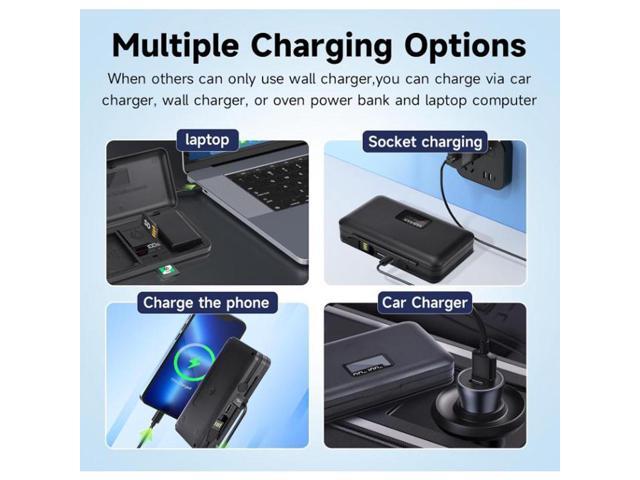 CITYORK LP-E12 Card Reading Multifunction Battery Charger Case with 2-Pack LP-E12 7.4v 2000mAh Batteries for Canon EOS-M, EOS M2, EOS M10, EOS M50,...