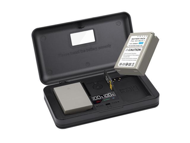 CITYORK for Olympus BLN1 Battery 2 Pack 7.6V 2280mAh with LCD Dual Charger for Olympus BLN1 BCN-1 OM-D E-M1 E-M5 2 E-M5 Mark II Pen F E-P5