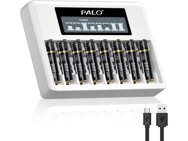 CITYORK AAA Rechargeable Lithium Batteries with Charger,8 Pack Low Self Discharge AAA Batteries, 1500 Cycles,Constant 1.5V Rechargeable Batteries...