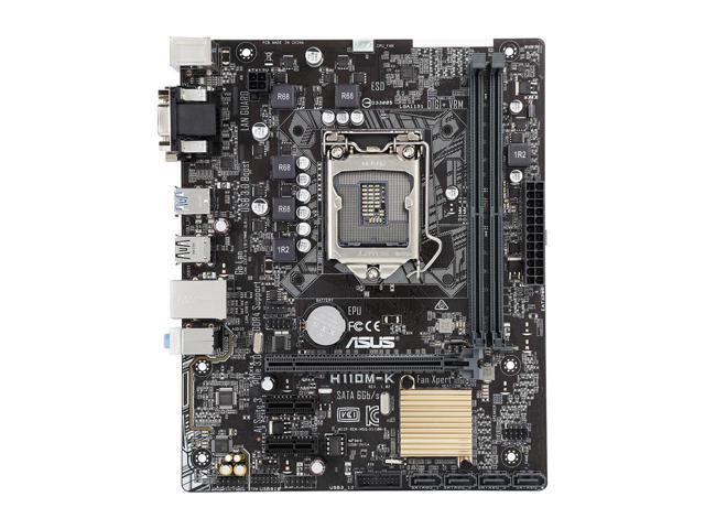 ASUS H110M-K LGA 1151 Intel H110 SATA 6Gb/s USB 3.0 Micro ATX Intel Motherboard