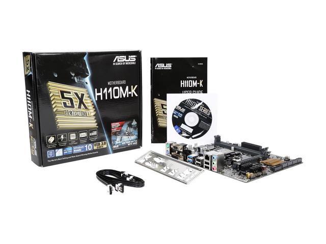 ASUS H110M-K LGA 1151 Intel H110 SATA 6Gb/s USB 3.0 Micro ATX Intel Motherboard