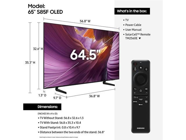 Samsung - 65” Class S85F Series OLED 4K UHD SamsungVision AI Smart Tizen TV (2025) - image 3