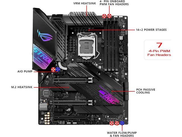 ASUS ROG STRIX Z490-E GAMING LGA 1200 (Intel 10th Gen) Intel Z490 (WiFi 6) SATA 6Gb/s ATX Intel Motherboard (14+2 Power Stages, DDR4 4600, Intel...