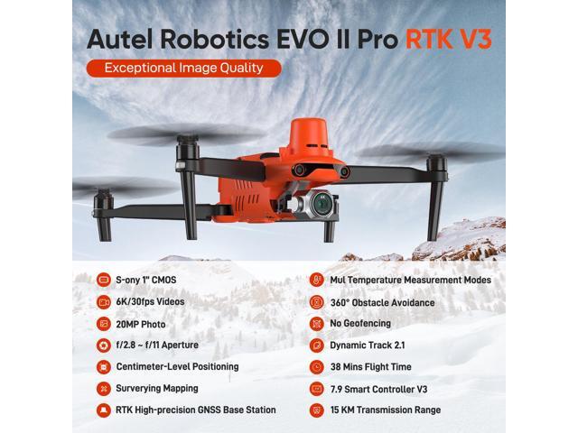 Autel Robotics EVO II Pro RTK V3 Drone Rugged Bundle 20MP Photo& 6K/30fps Video Professional Surveying & Mapping Drone In Stock